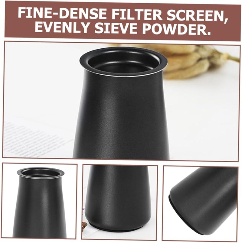 Black Powder Sifter Non Slip Bottom Design Fine Mesh Sieve Easy to Clean for Home and Restaurant - Image 3